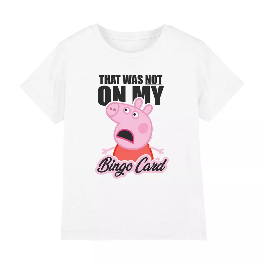 Peppa Pig - Bingo Card TShirt, 128, Weiss
