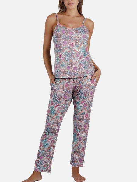 Image of Set Aus Top Und Strandhose Cachemire Unisex Schwarz Bedruckt M