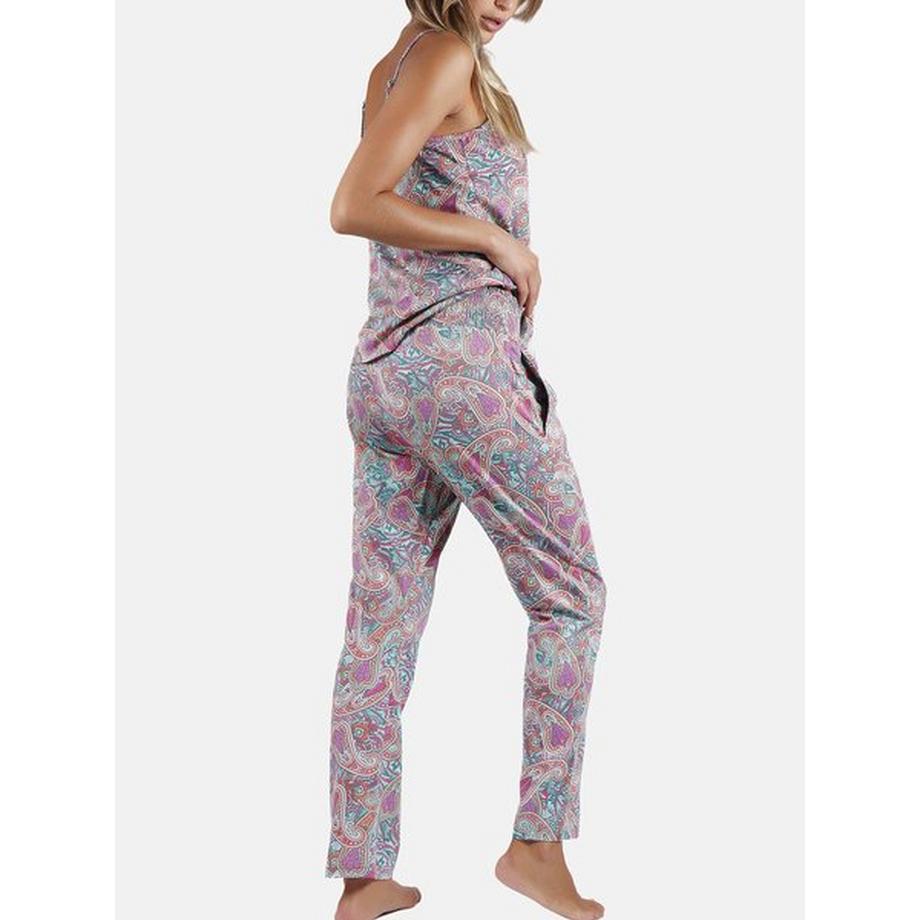 Admas Paisley Print Top und Strandhose Set  