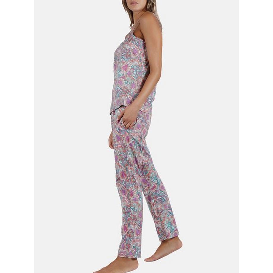 Admas Paisley Print Top und Strandhose Set  