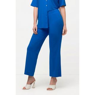 Ulla Popken  Pantaloni a 7/8 in jersey con taglio della gamba aderente e svasato e cintura elastica 