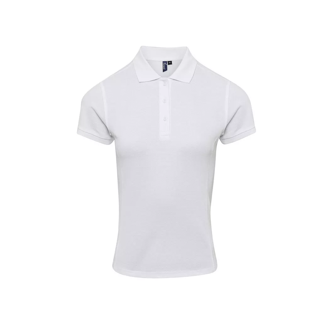 PREMIER - PoloShirt Coolchecker mit CoolPlus, für Damen, Weiss, Größe L