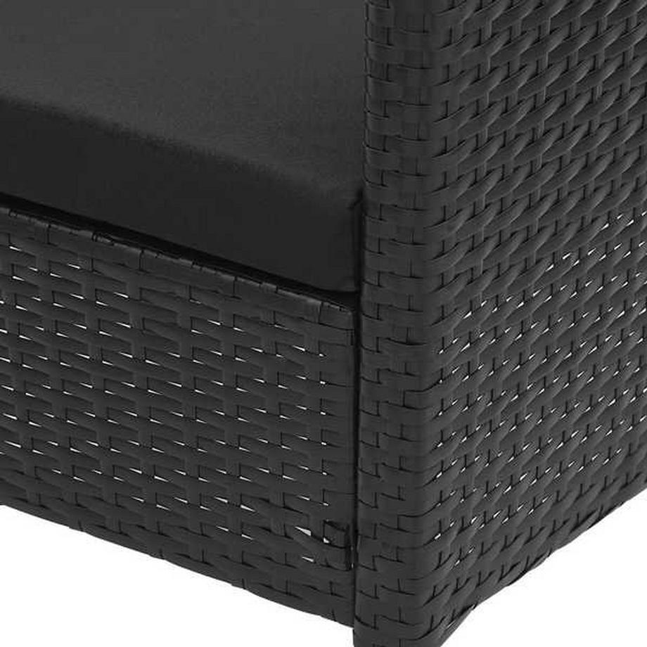 mutoni Garten Sitzgruppe Polyrattan schwarz  