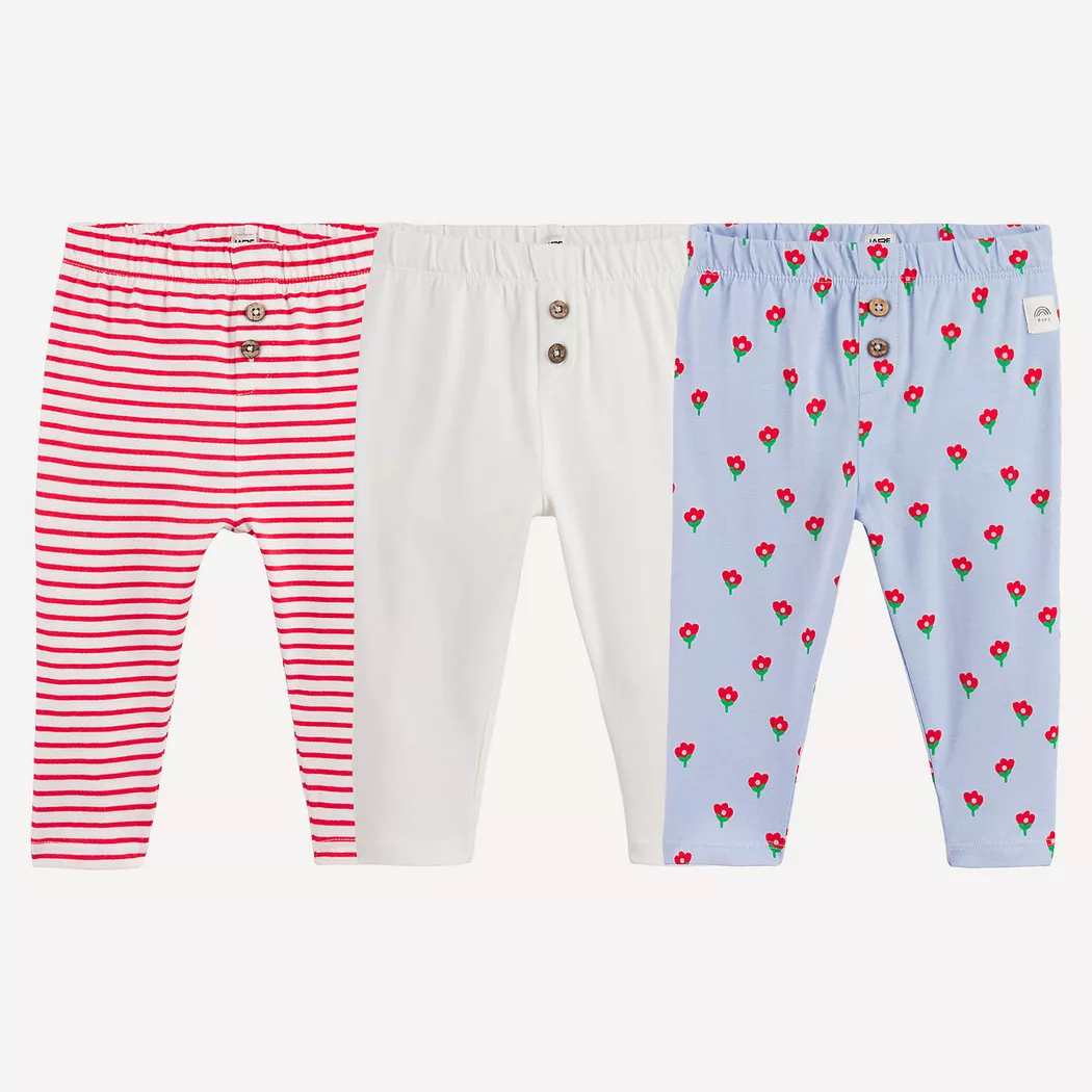 La Redoute Collections - 3er-Set Leggings, 80, Multicolor