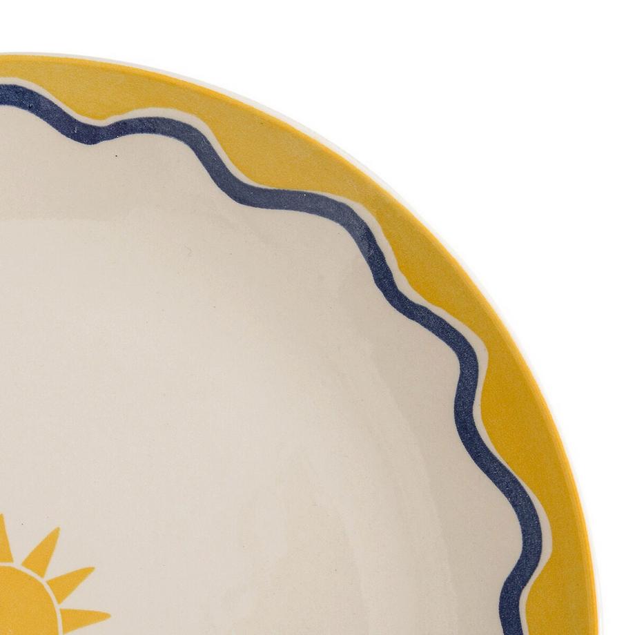 La Redoute Intérieurs Lot 4 assiettes plates faïence motif  