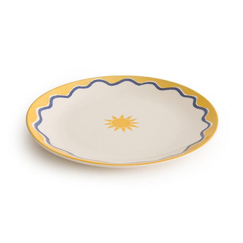 La Redoute Intérieurs Lot 4 assiettes plates faïence motif  