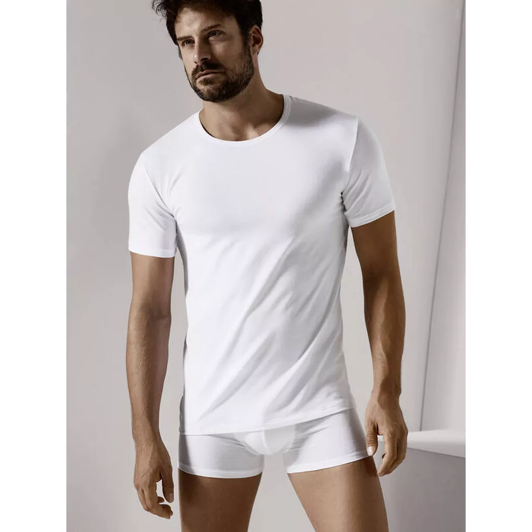Calida - CottonCode T-Shirt, für Herren, Weiss, Größe M