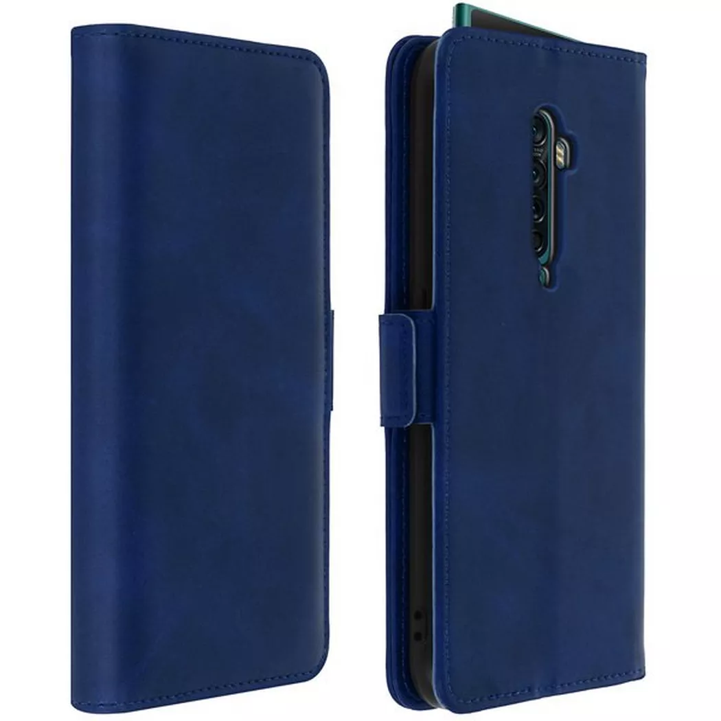 Avizar - Flip Book Cover Oppo Reno 2 Dunkelblau, Nachtblau