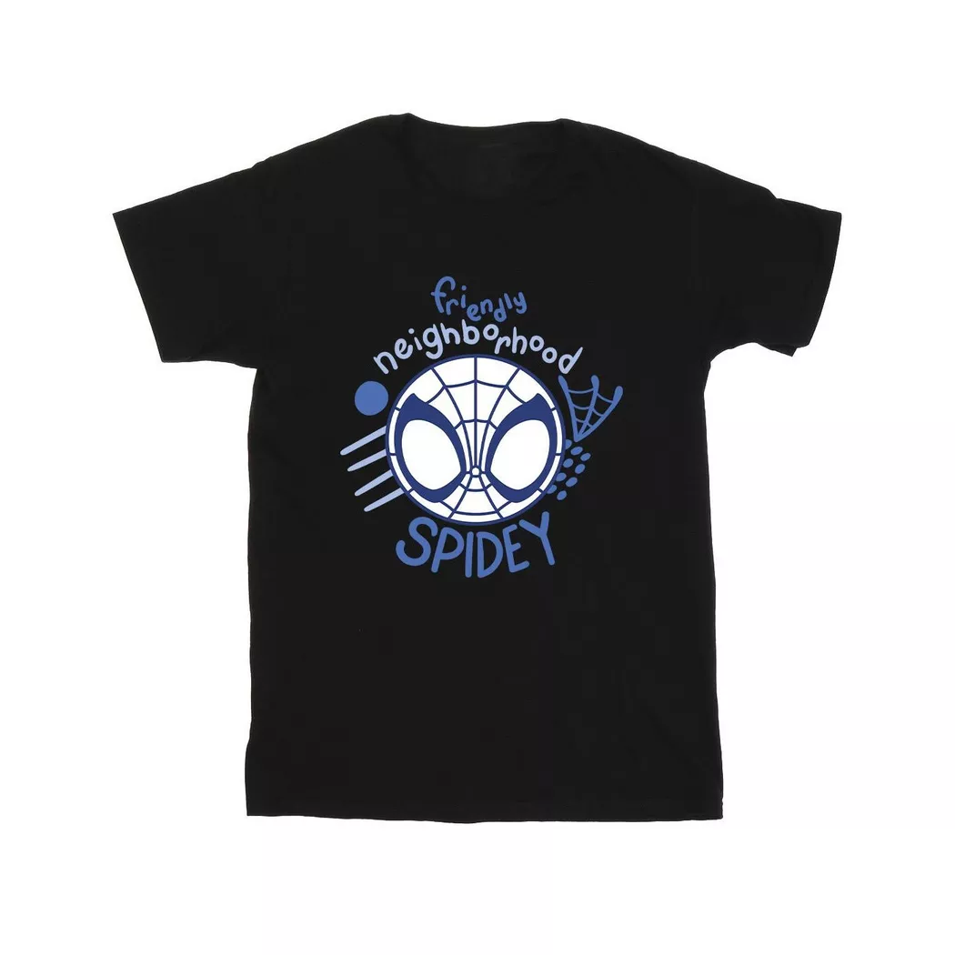 MARVEL - Spidey And His Amazing Friends Neighbourhood TShirt, 140/146, Schwarz