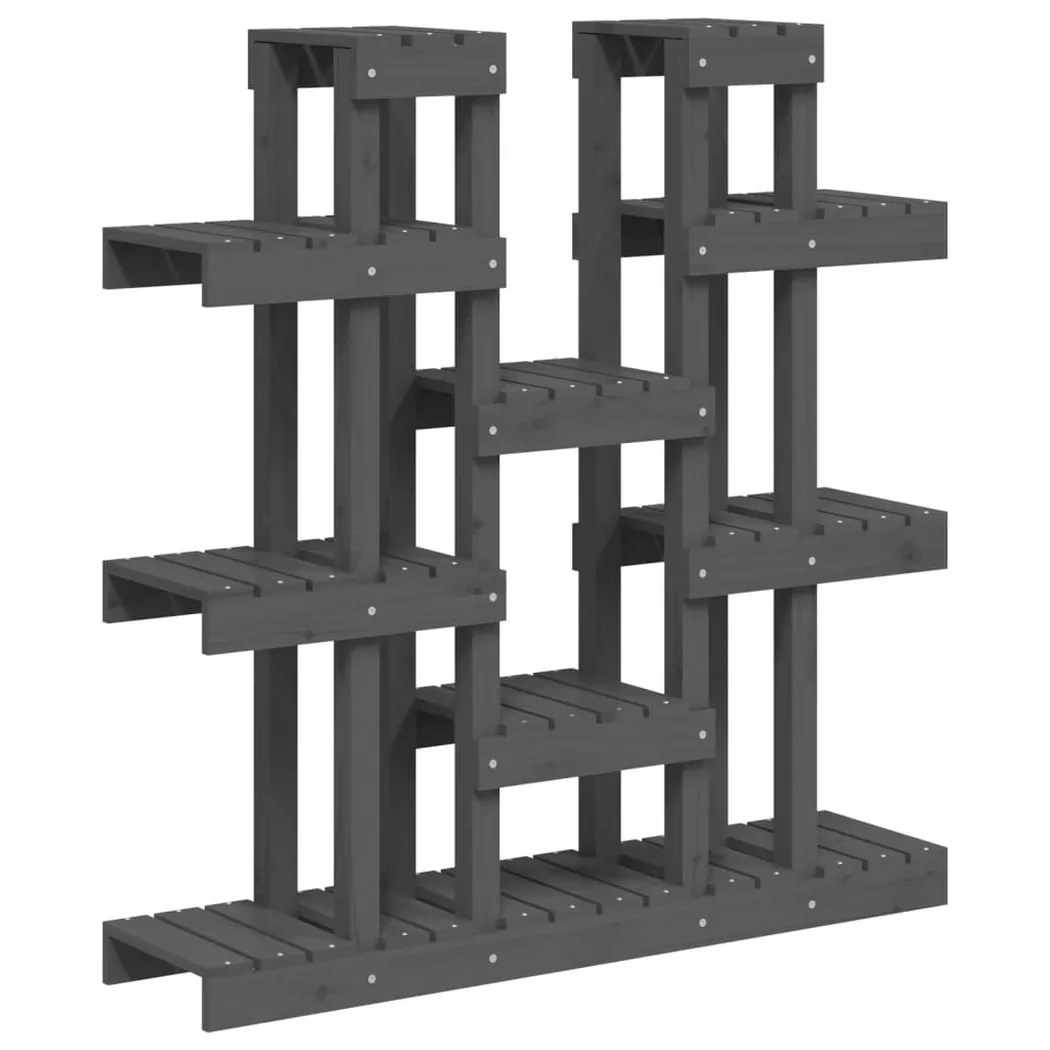 VidaXL - Pflanzenständer holz, One Size, Grau