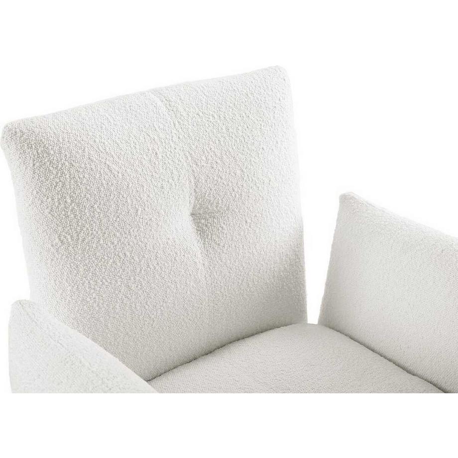 mutoni Sedia da pranzo con braccioli Vlebstor bianco  