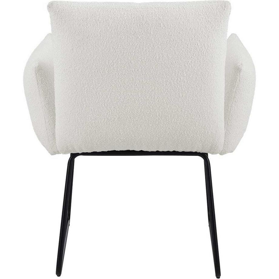 mutoni Sedia da pranzo con braccioli Vlebstor bianco  