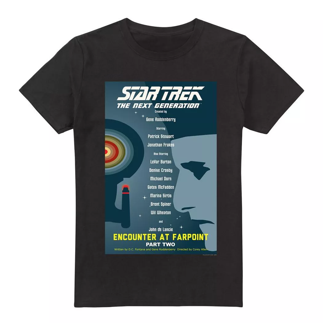 Star Trek - The Next Generation Season 1 Episode 2 TShirt, für Herren, Schwarz, Größe 4XL