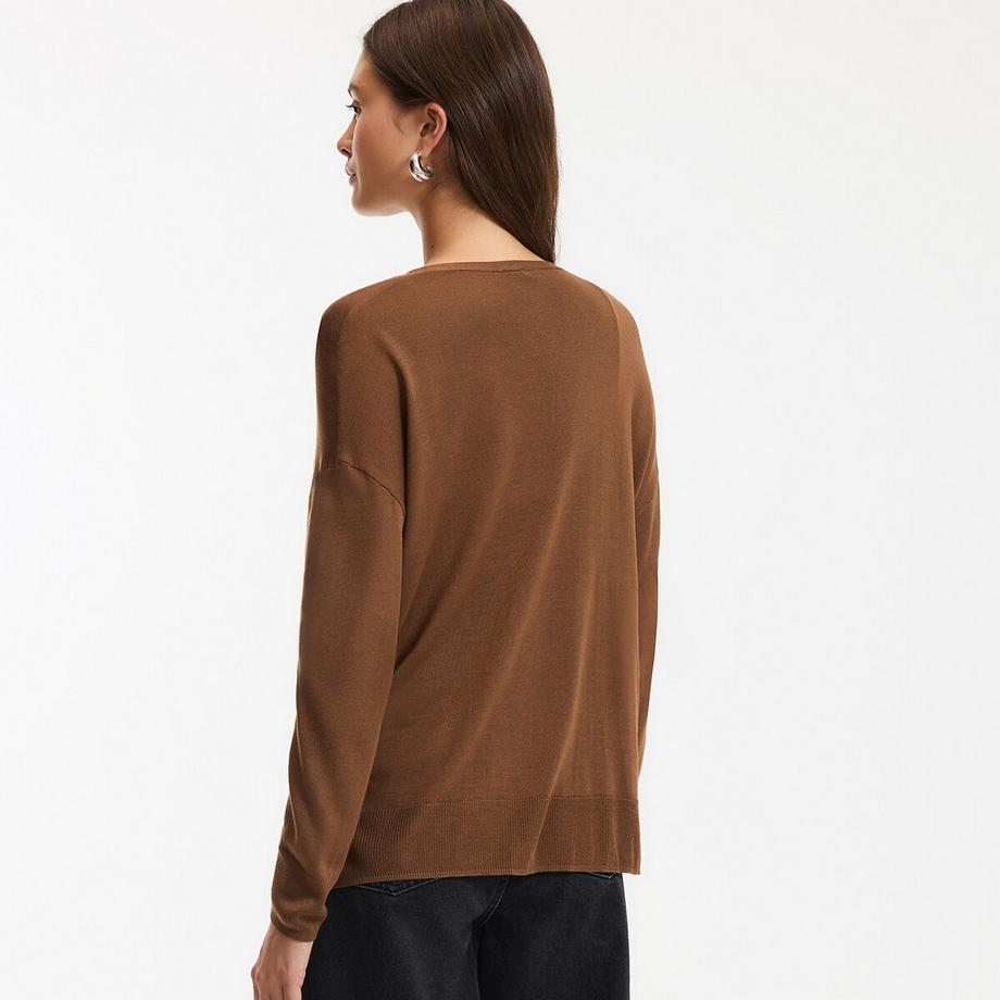 La Redoute Collections Cardigan Maglia Fine Scollo a V Chiusura Bottoni  