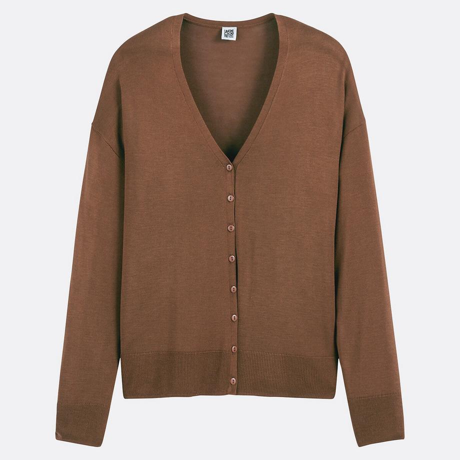 La Redoute Collections Cardigan Maglia Fine Scollo a V Chiusura Bottoni  