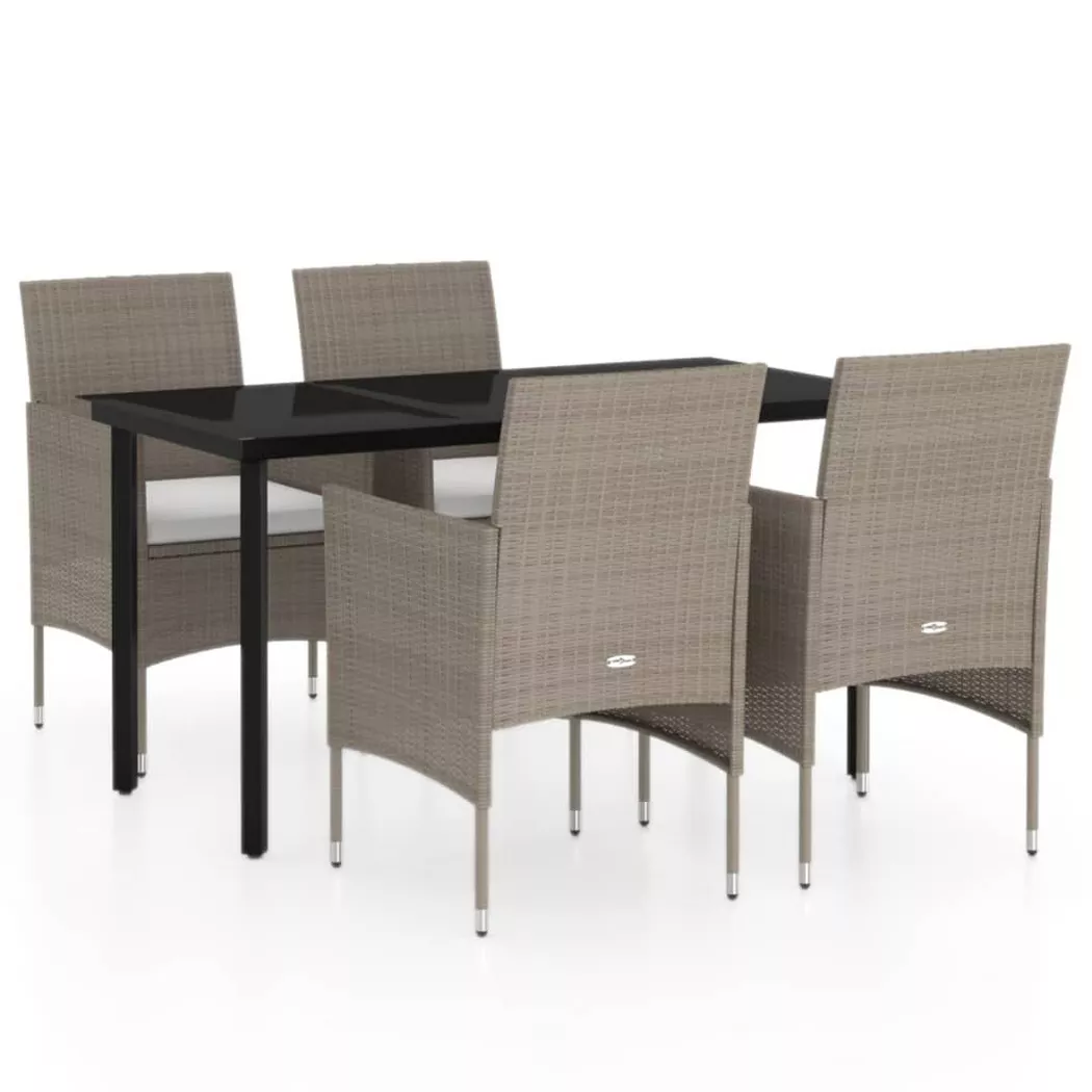VidaXL - Garten essgruppe poly-rattan, One Size, Beige