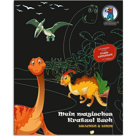 Ursus  Bastelset Kratzbilder Drachen und Dinos 