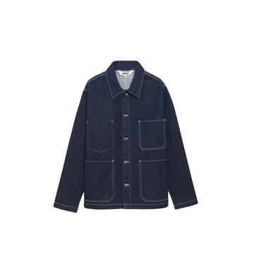 veste en jean de travail mi-longue