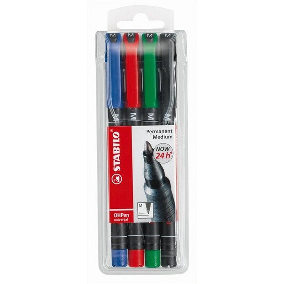 STABILO OHP Pen permanent M  4er Etui