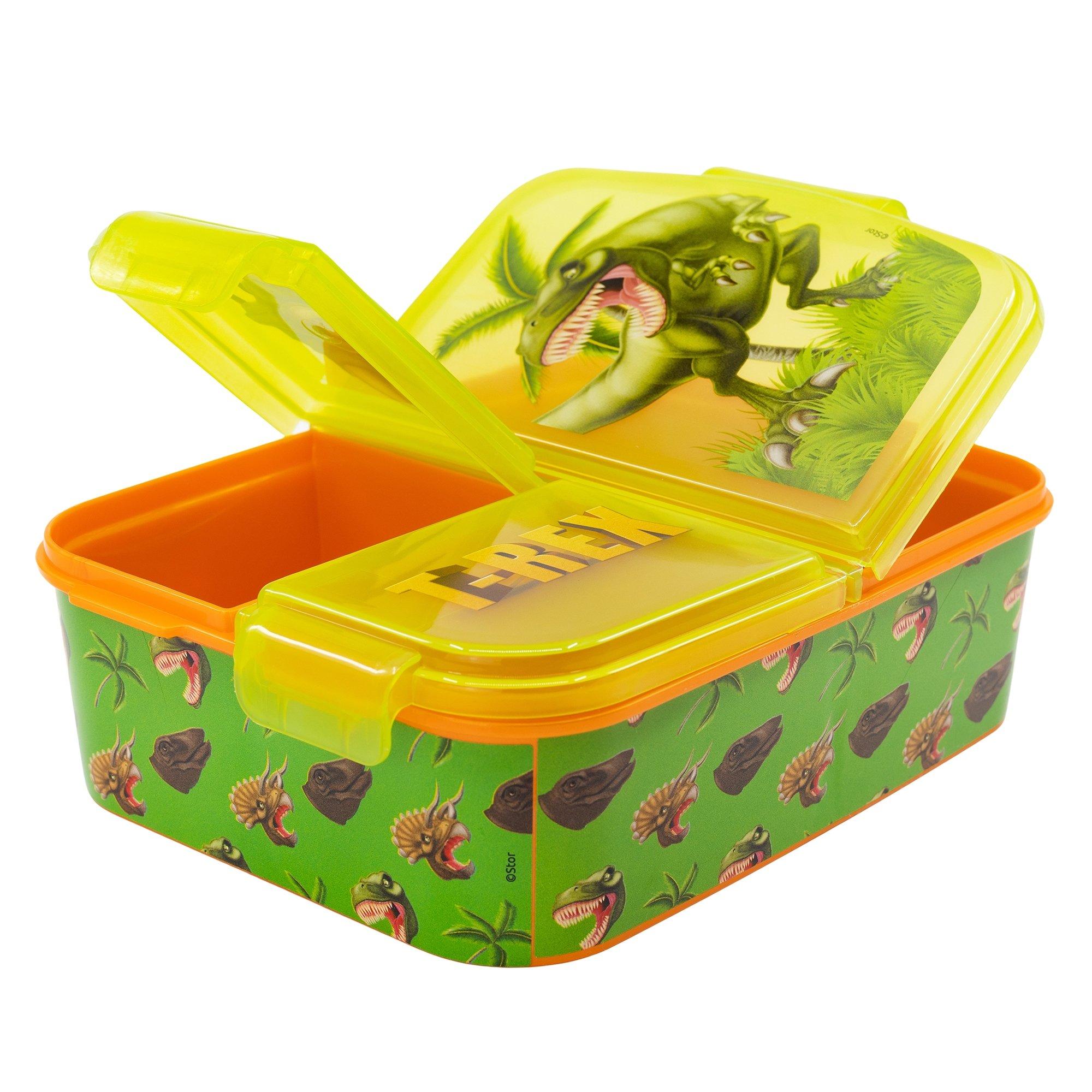 Stor Dinosaurier T-Rex - Lunchbox mit Fächern  