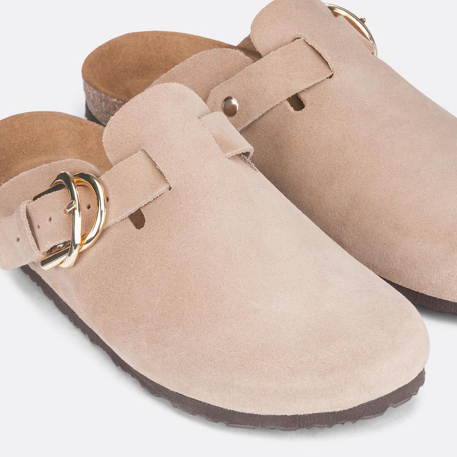 La Redoute Collections Pantoletten aus Veloursleder  