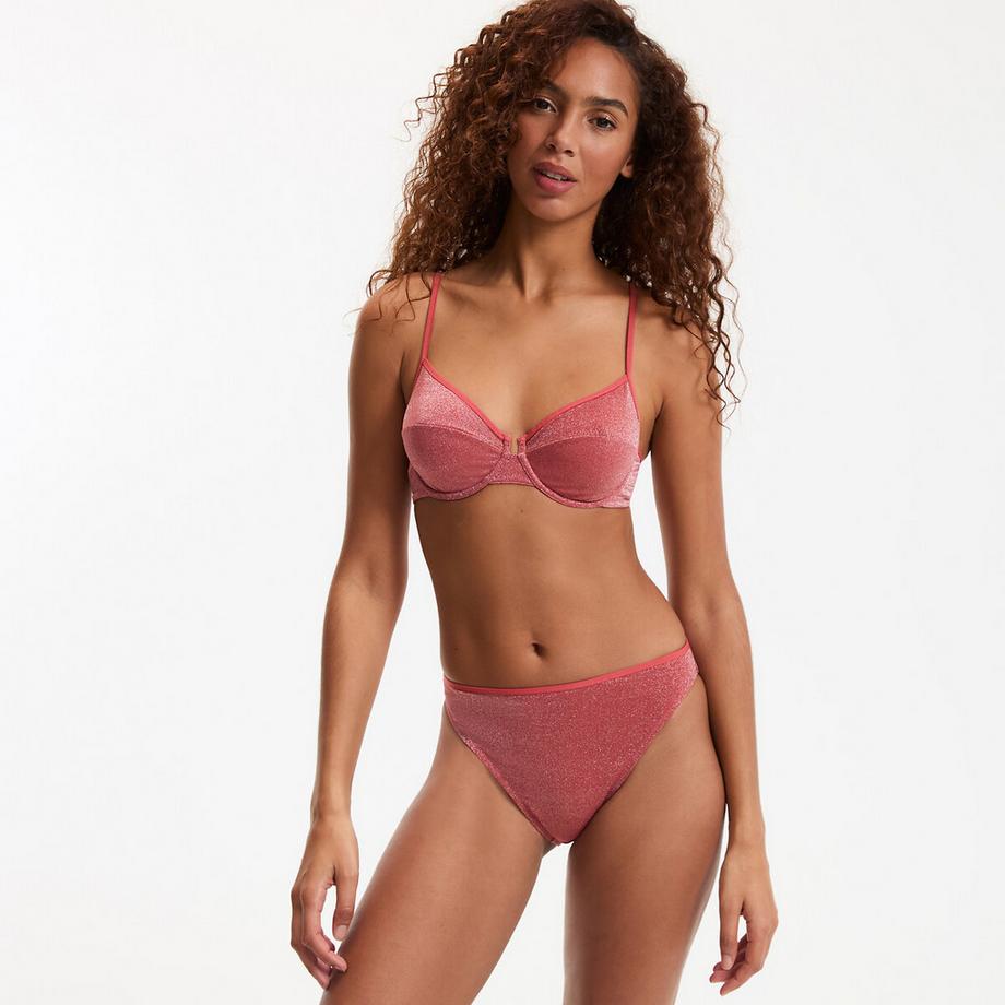 Slip TAMARA aus Mikrofaser und Metallic-Garnen