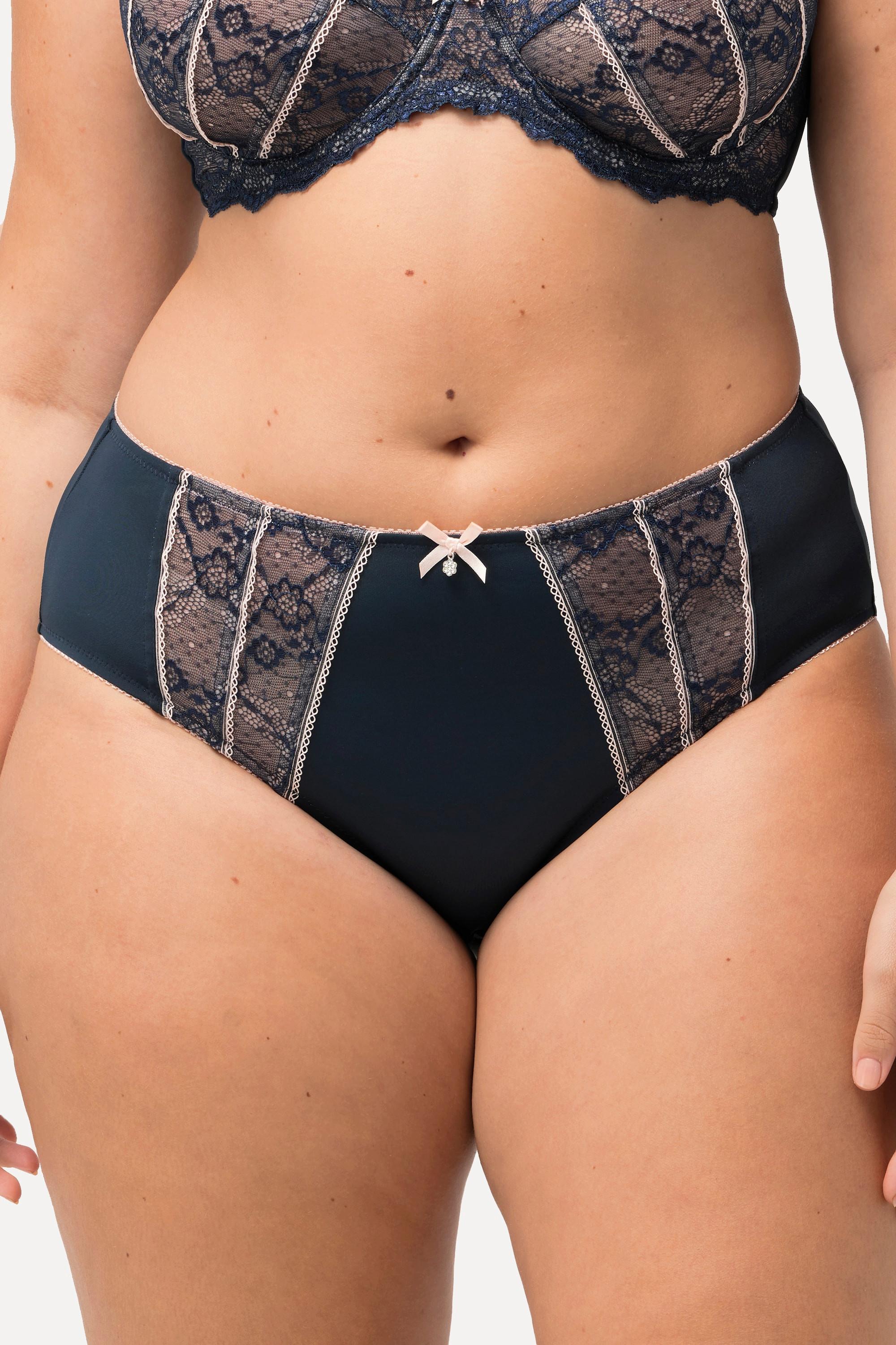 Ulla Popken Slip midi Inserti pizzo Microfibra  