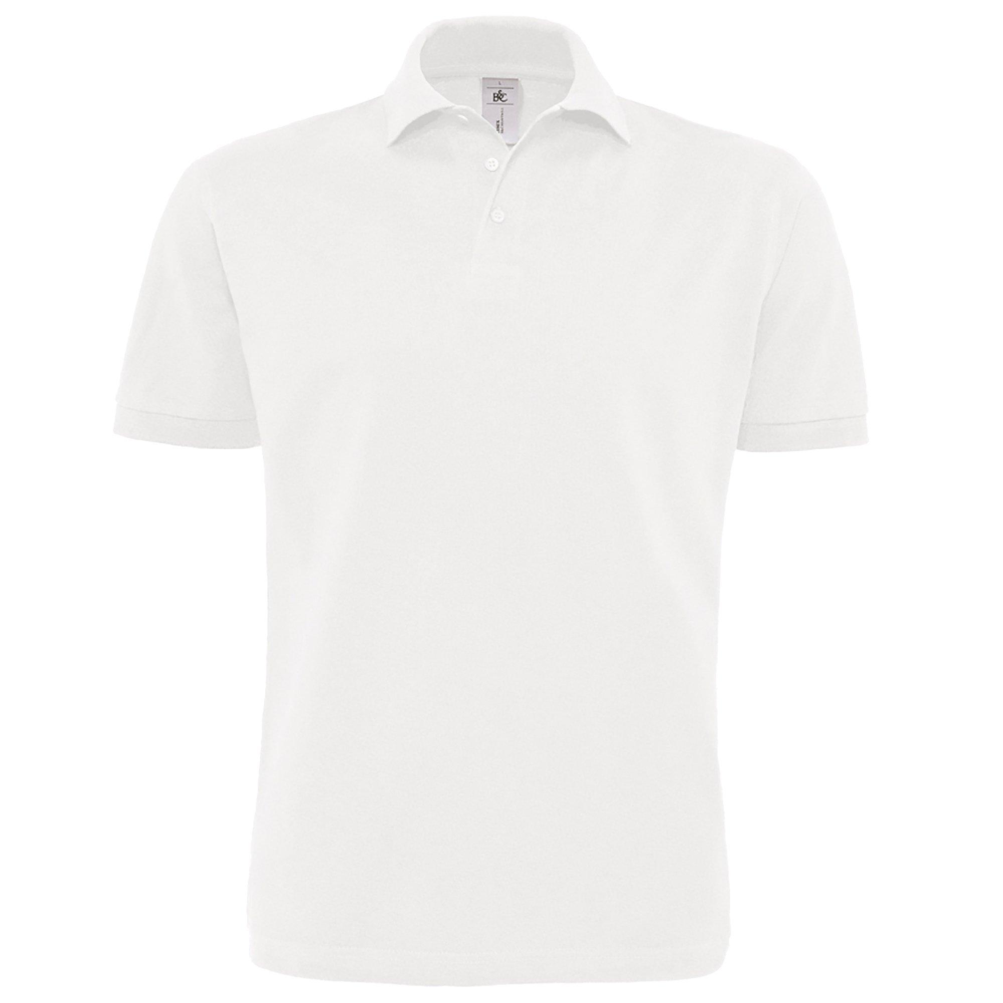 Image of B&c Poloshirt Heavymill, Kurzarm Herren Weiss M