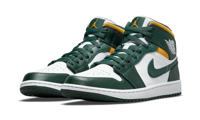 Image of Air Jordan 1 Mid Sonics Damen Dunkelgrün 46