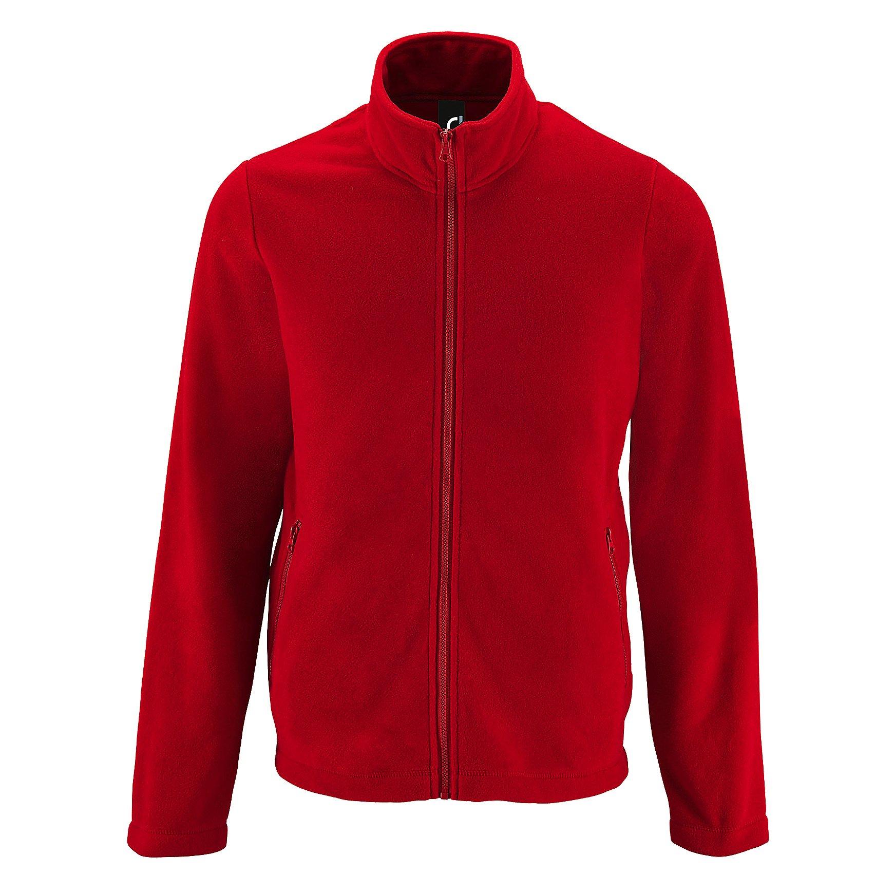 Image of Fleecejacke Norman Herren Rot Bunt XL