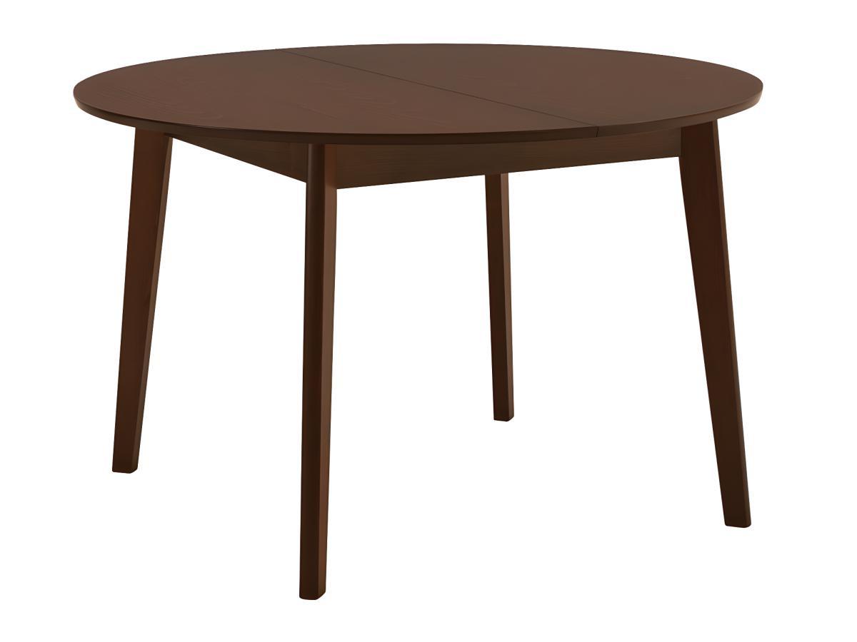 Vente-unique Table ovale extensible TIFFANY 4 à  6 cous Hêtre massif Noyer  