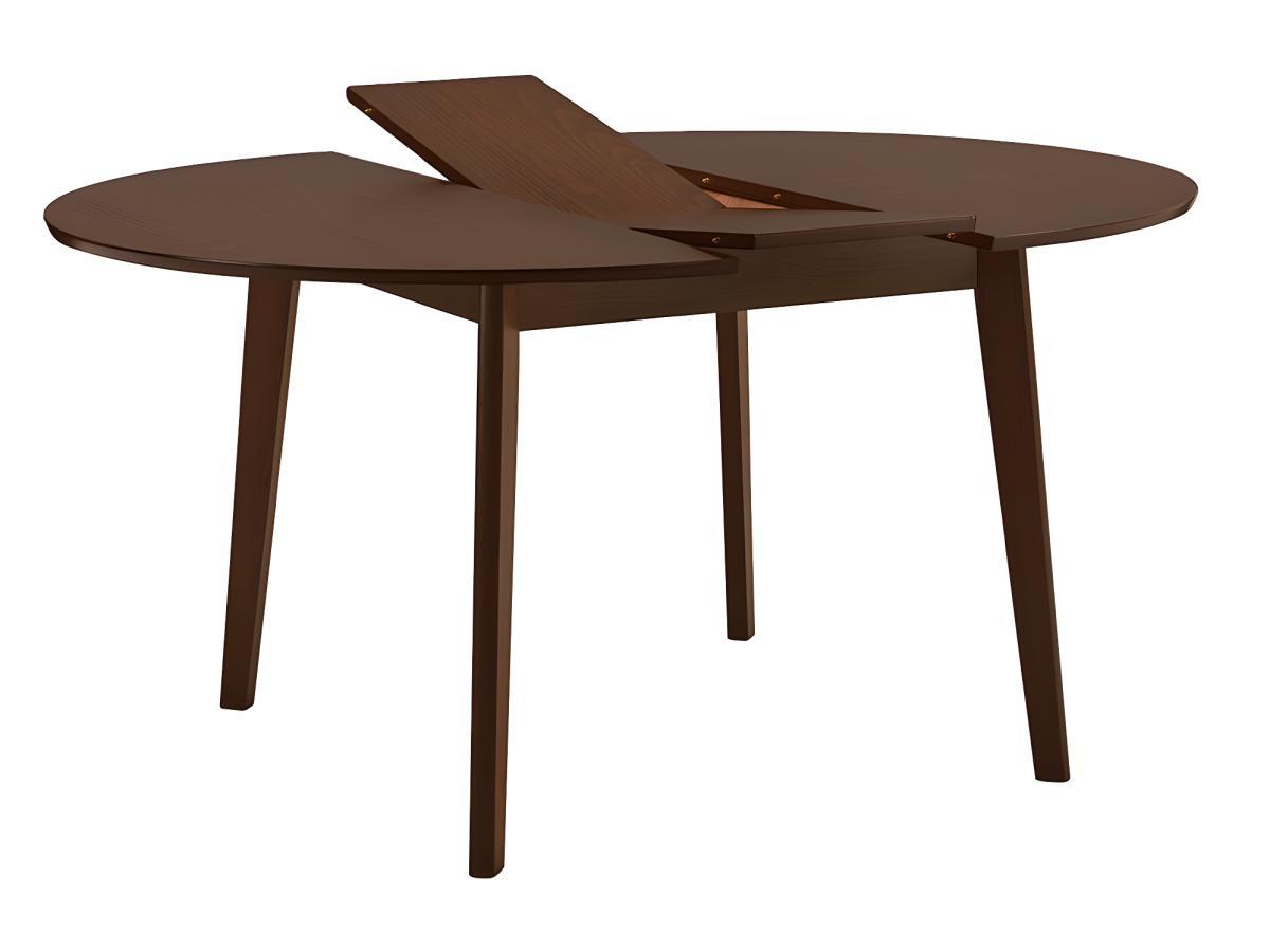 Vente-unique Table ovale extensible TIFFANY 4 à  6 cous Hêtre massif Noyer  