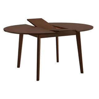 Vente-unique Table ovale extensible TIFFANY 4 à  6 cous Hêtre massif Noyer  