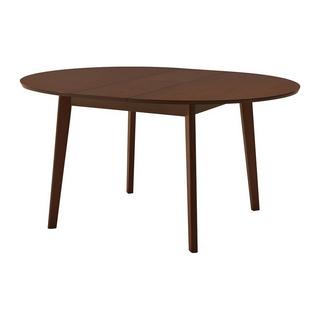 Vente-unique Table ovale extensible TIFFANY 4 à  6 cous Hêtre massif Noyer  