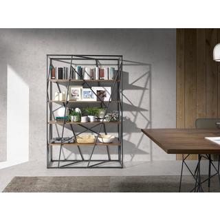 ANGEL CERDA Scaffali in noce e acciaio nero  