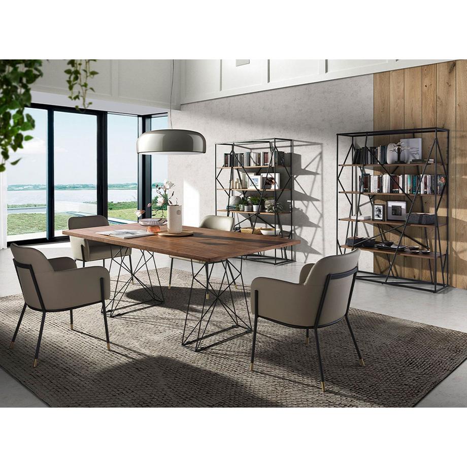 ANGEL CERDA Regale aus Nussbaum undem Stahl  