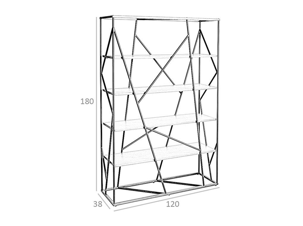 ANGEL CERDA Scaffali in noce e acciaio nero  