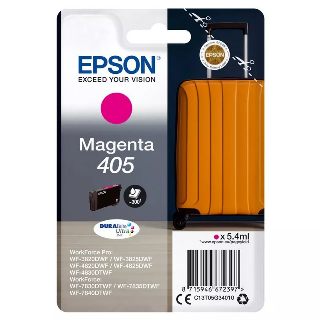 Epson – Tintenpatrone 405 magenta T05G34010 WF-7830DTWF 300 Seiten, Magenta, One Size