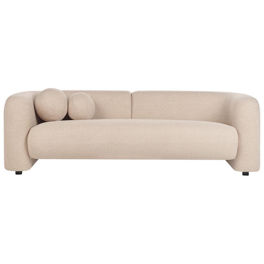 Beliani 4-Sitzer-Wohnzimmer Set aus Bouclé Minimalistisch LEIREN  