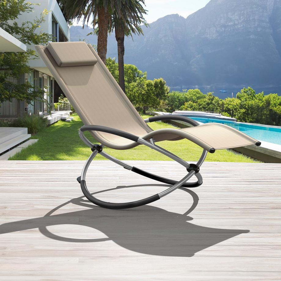 Tectake Bain de soleil PAULINA avec textilène  