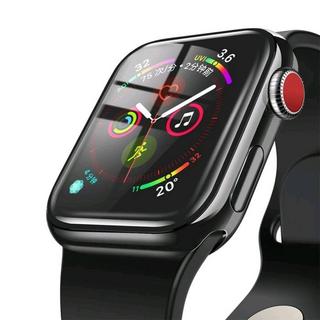 Baseus  Apple Watch (44 mm) Vollbild Curved Panzer Glas Display Rahmen 0.2mm, Schwarz 