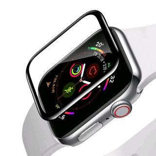 Baseus  Apple Watch (44 mm) Vollbild Curved Panzer Glas Display Rahmen 0.2mm, Schwarz 