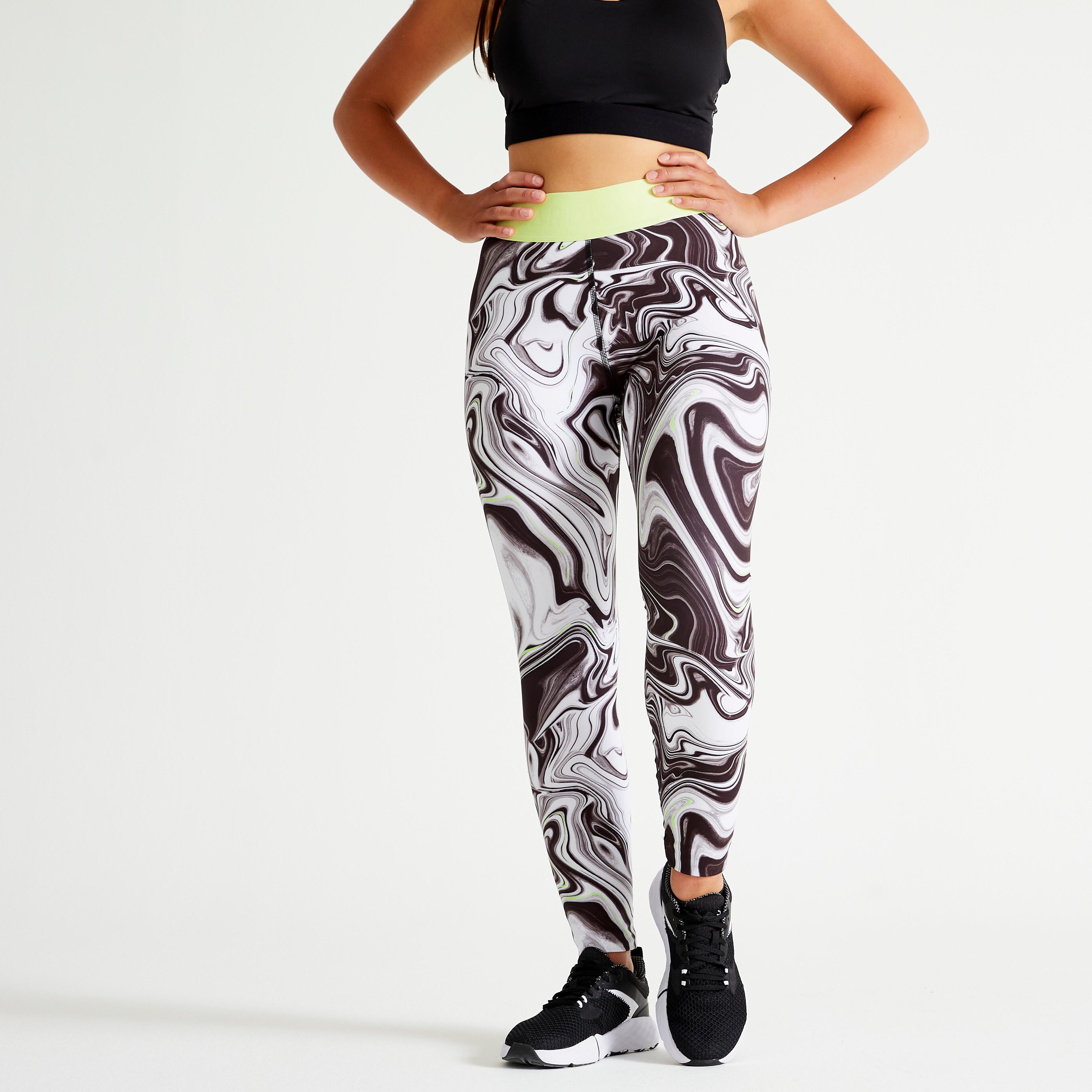 Legging taille haute Fitness court et gainant imprimé