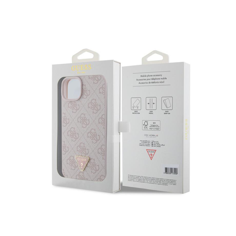 GUESS  Cover per iPhone 15 Triangle Strass 4G 