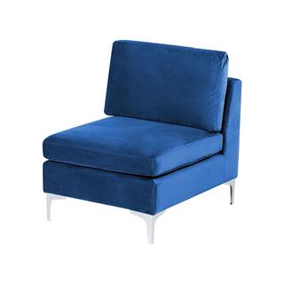 Beliani Ecksofa mit Ottomane aus Samtstoff Modern EVJA  