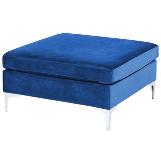 Beliani Ecksofa mit Ottomane aus Samtstoff Modern EVJA  