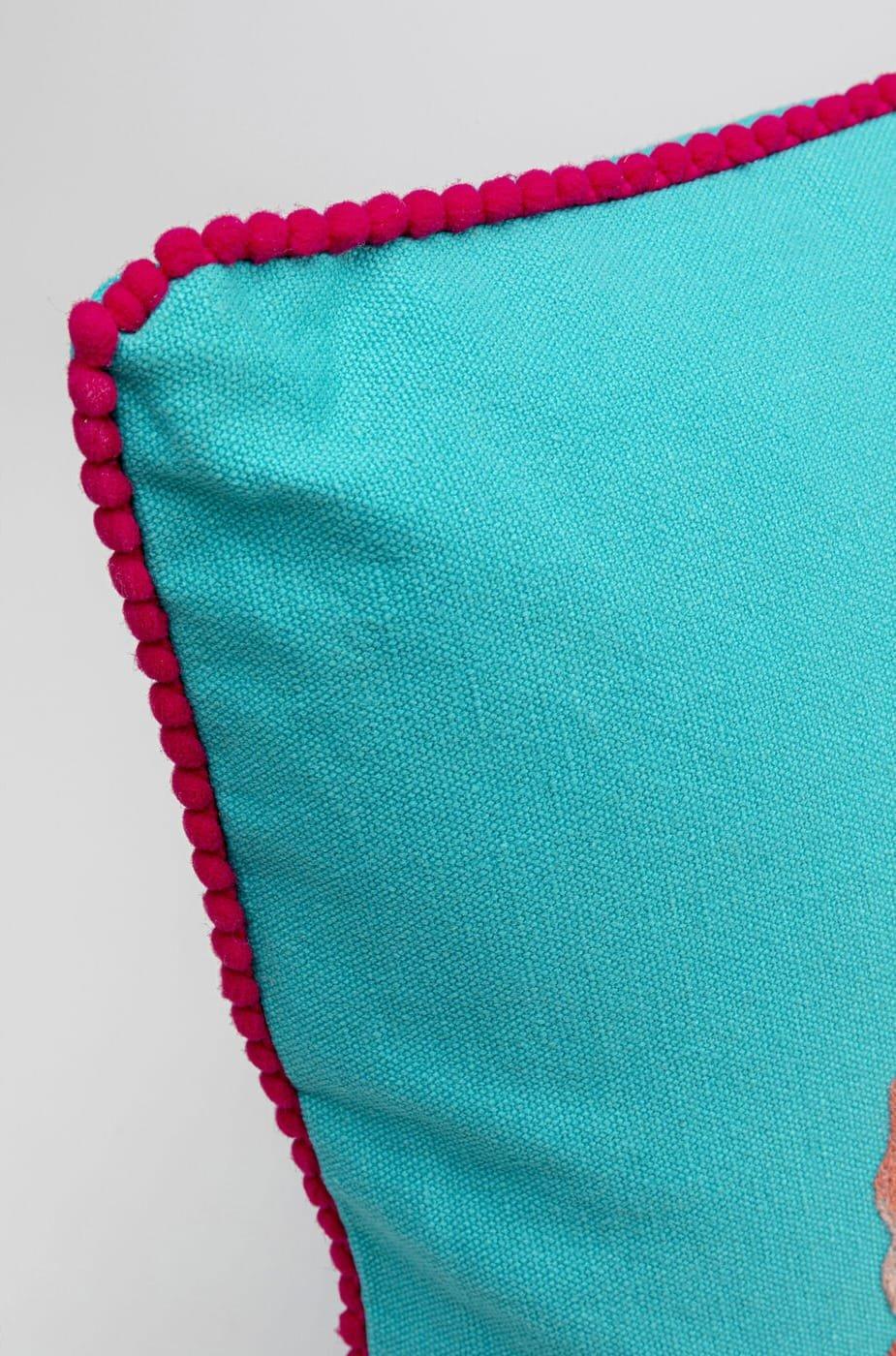 KARE Design Coussin Fiorista bleu 60x40  