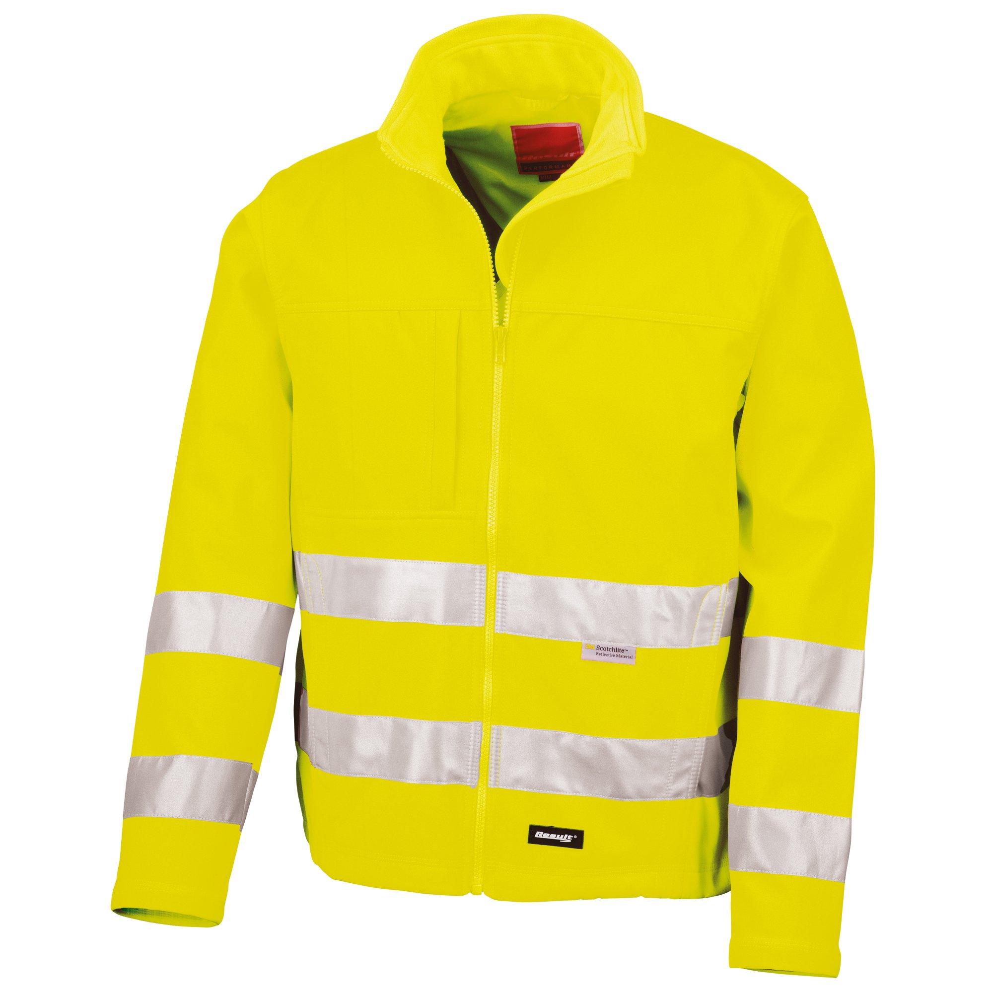 Result  Core Hi Vis Winter Softshell Jacke, Wasser und Wind abweisend (2 StückPackung) 