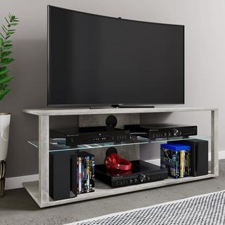 VCM Holz TV Lowboard Fernsehschrank Rack Konsole Möbel Fernsehtisch Fernseh Phono Glas Folas XL  