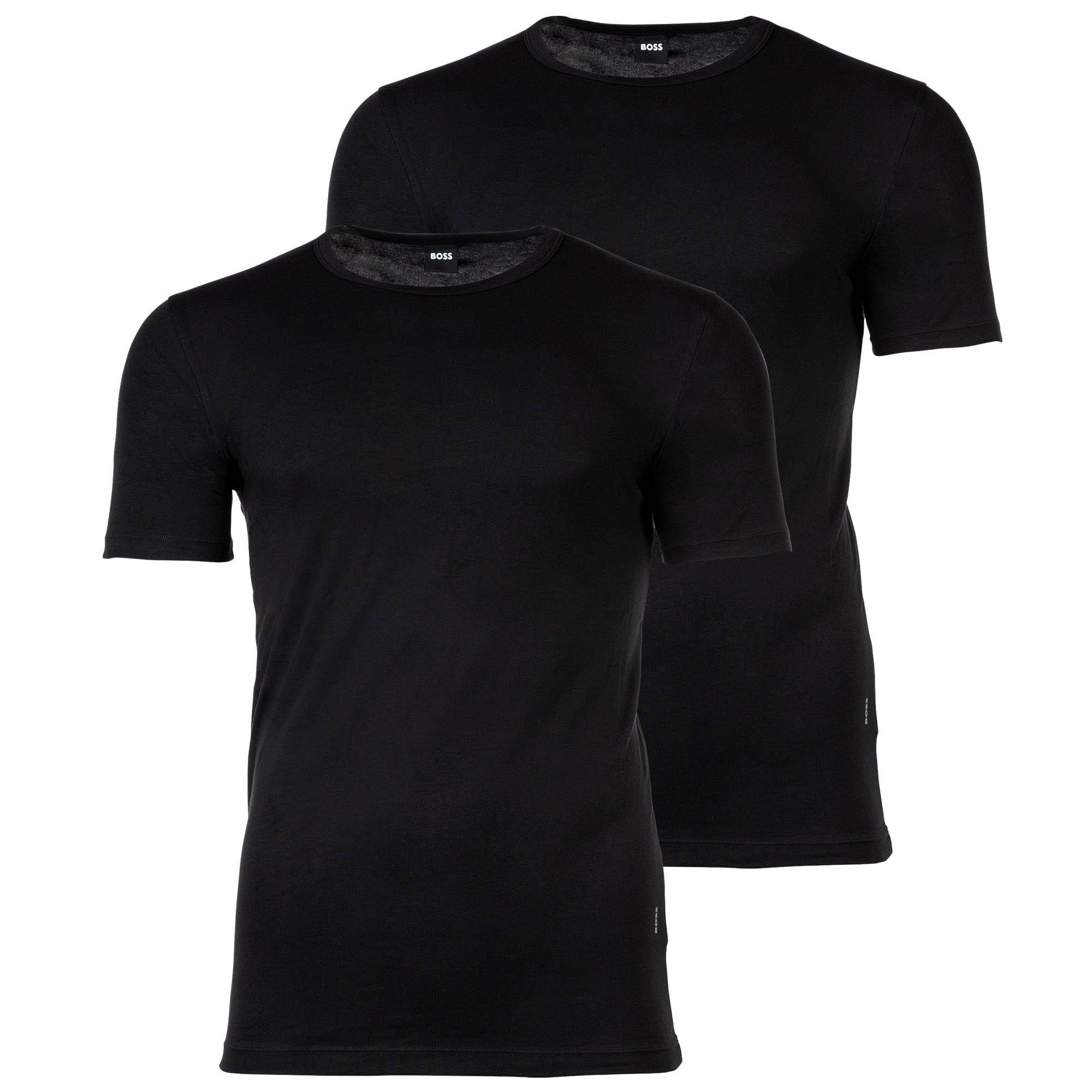 Image of Unterhemd 2er Pack Figurbetont-tshirtrn 2p Modern Herren Schwarz S